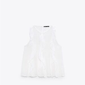 Ruffled sleeves top
Size S
Brand Zara